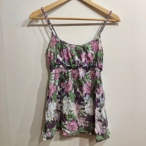 PacSun Floral Babydoll Braided Tank Top